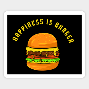 happiness is burger Magnet